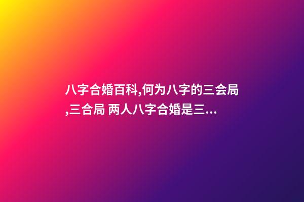 八字合婚百科,何为八字的三会局,三合局 两人八字合婚是三合什么意思,八字合婚看什么-第1张-观点-玄机派